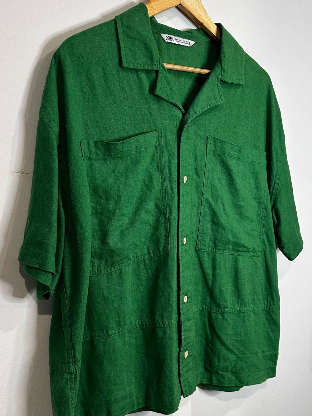 zara | linen blend top